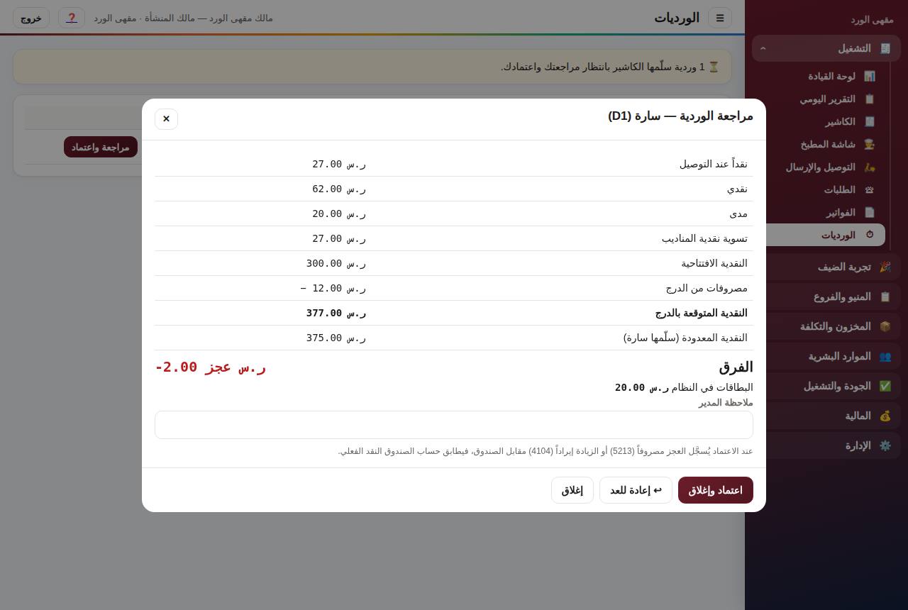 مراجعة الوردية
