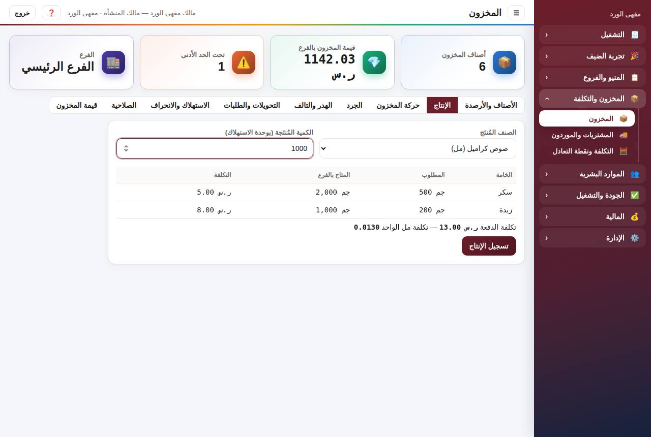 الإنتاج