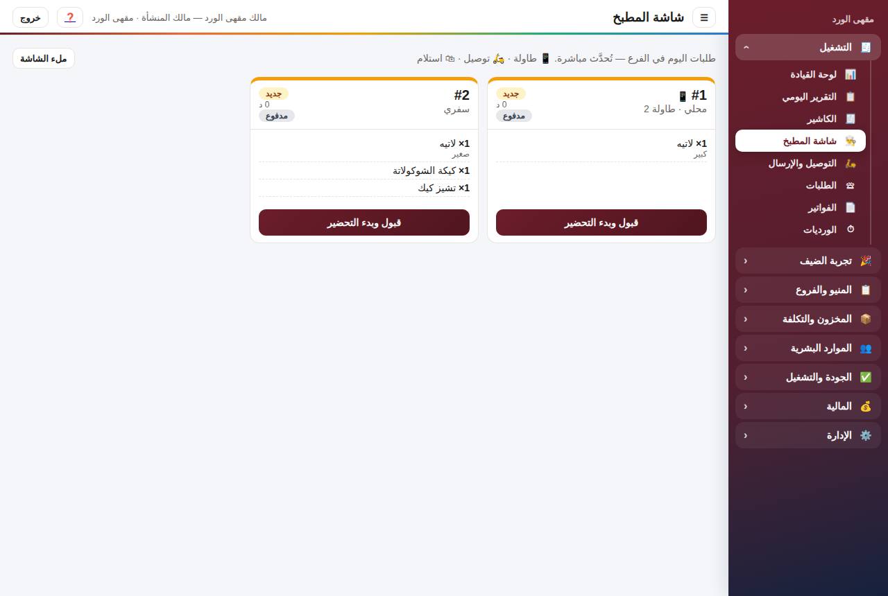 شاشة المطبخ
