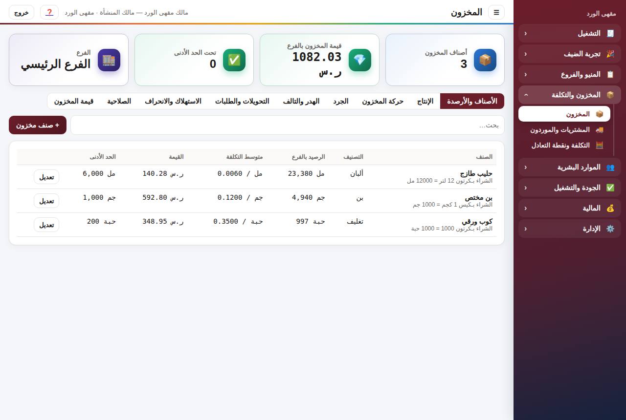 المخزون